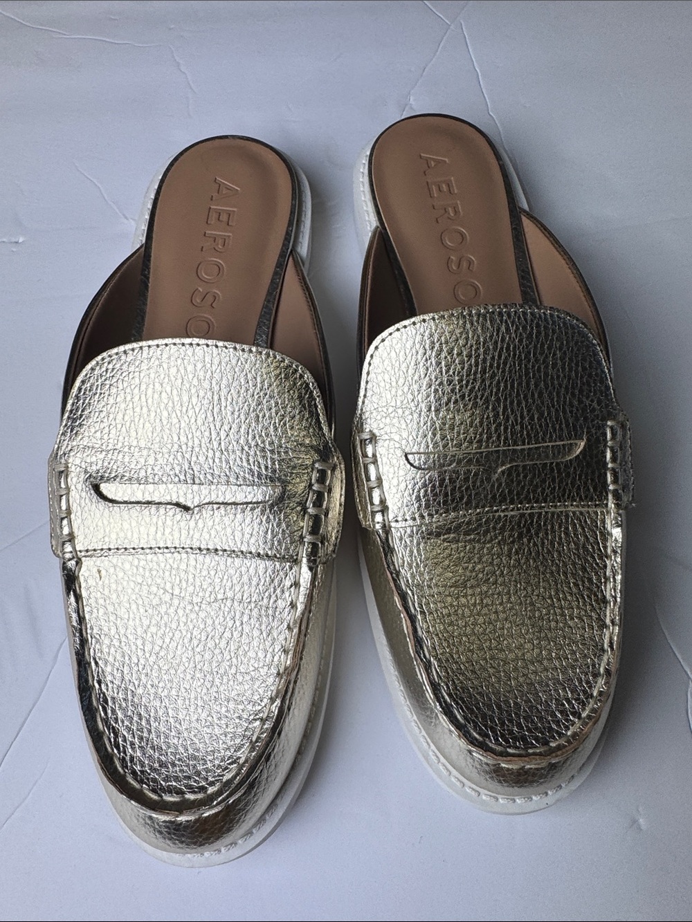 Like New Metallic Gold AEROSOLES®
Salome Slip-On Mules- Size 8.5 - Picture 2 of 8